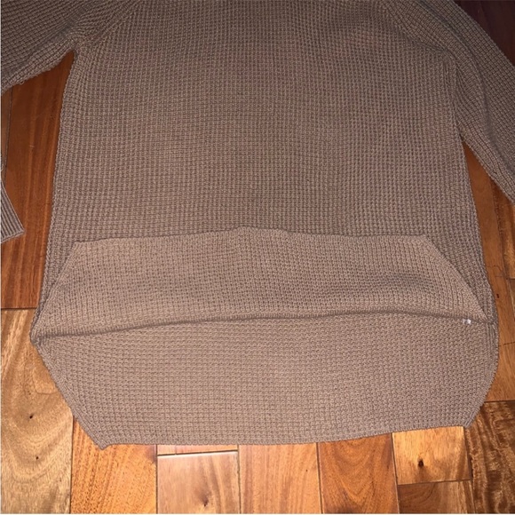 Michael Kors Waffle Knit Sweater Camel Cowl Neck - Picture 9 of 11